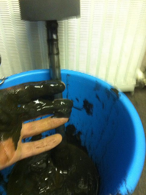 Sludge in Bucket